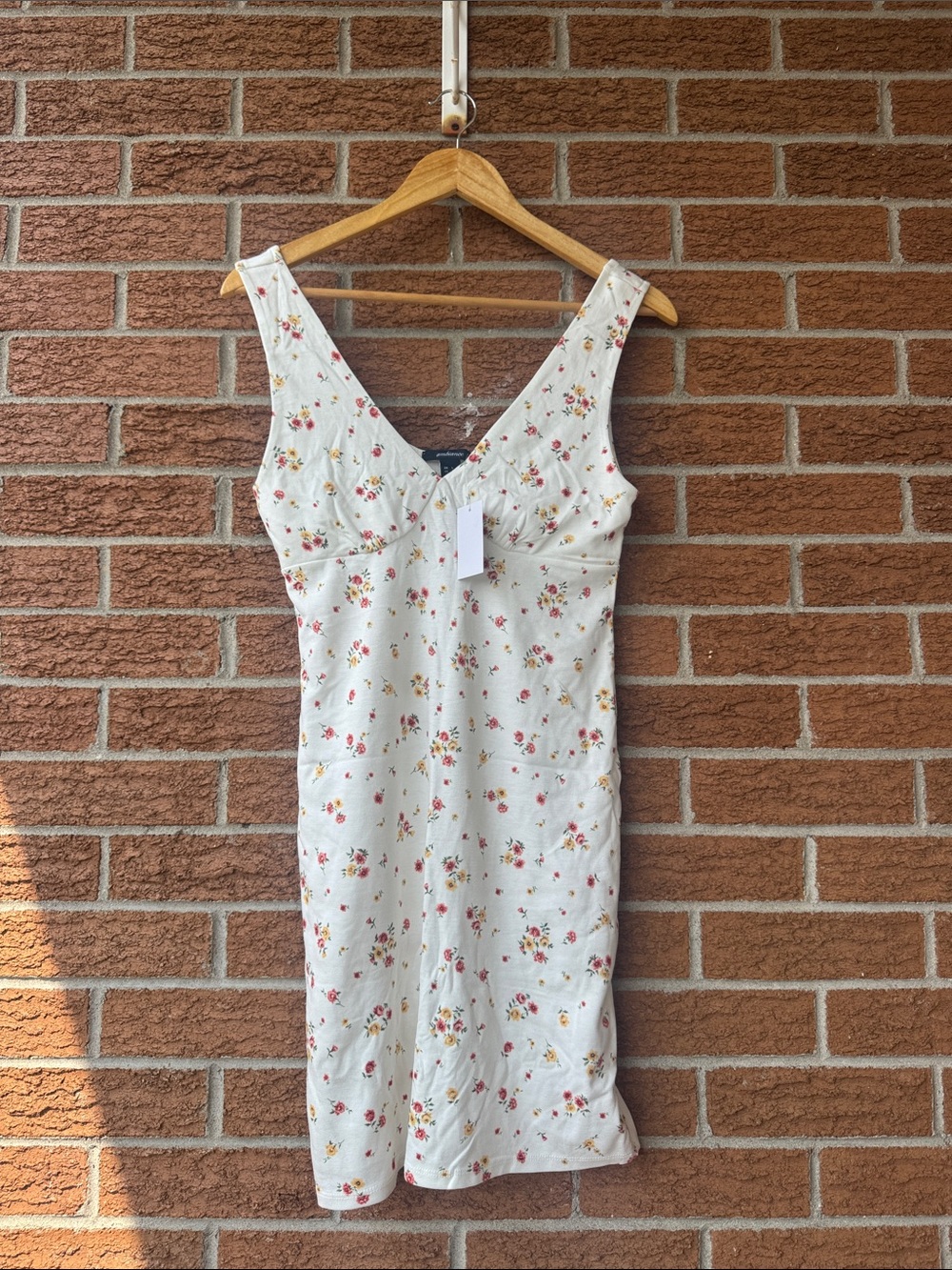 Ambiance Sleeveless Floral Slip Dress in Cream